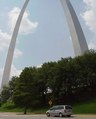 Our Van at the Arch